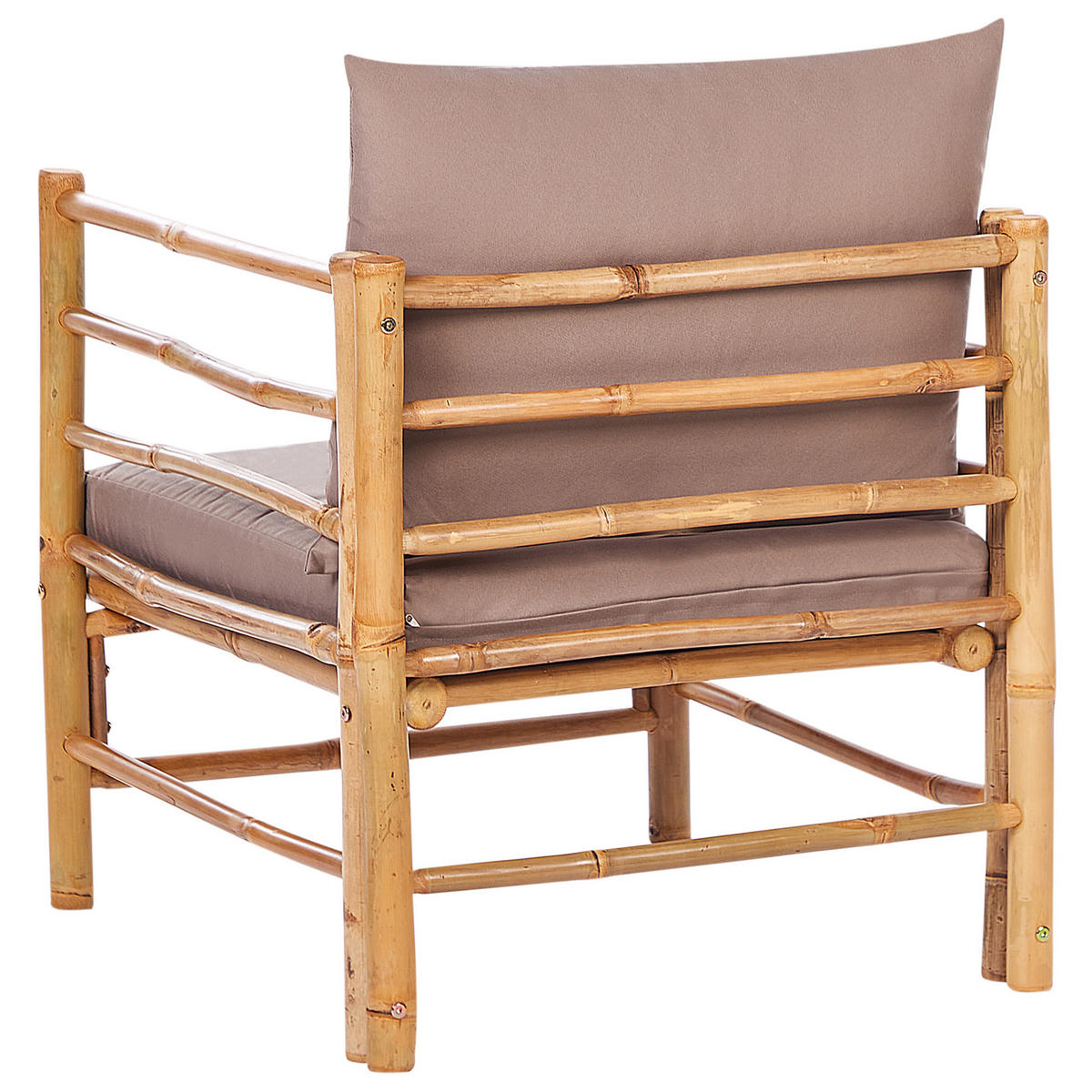 GARTENSTUHL Holz Taupe Cerreto - Hellbraun/Beige, Holz (63/80/68cm) - Beliani