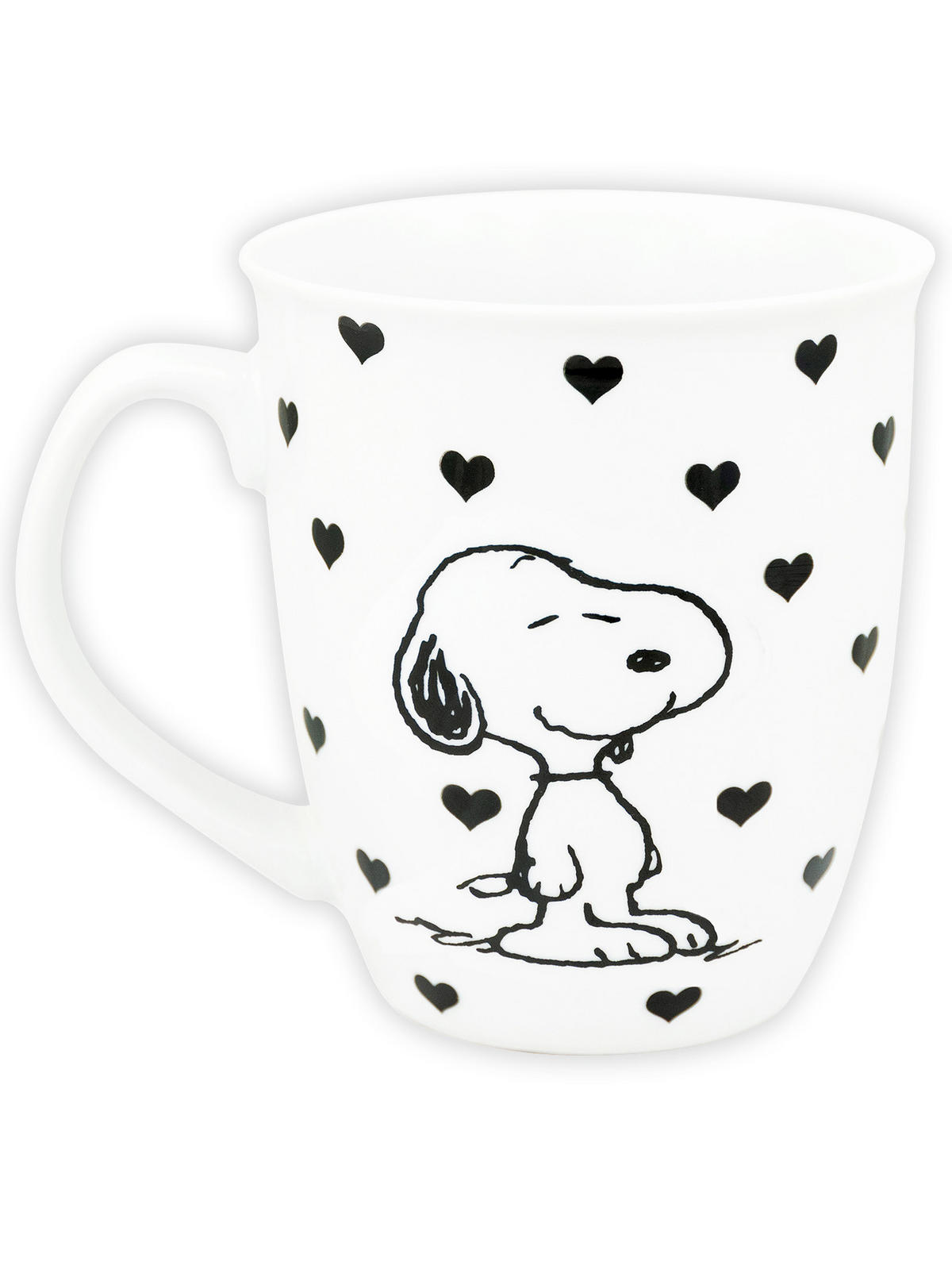 KAFFEEBECHER The Peanuts Snoopy Herzen Weiß 280 ml - Multicolor, Keramik (0.28L) - United Labels