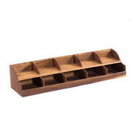 ORGANIZER Storage 100 Mahagoni Massivholz, 10 Fächer naturfarben - Naturfarben, Holz (25/100/20cm) - DESIGN DELIGHTS