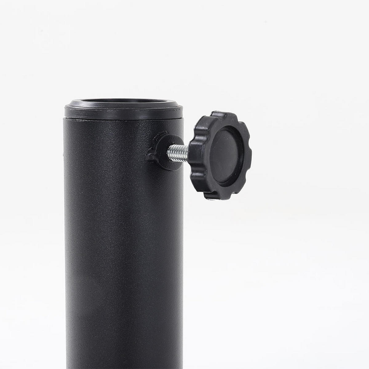 SONNENSCHIRMSTÄNDER Sonnenschirmfuß aus Kunststoff in Rattanoptik Schwarz wetterfest und standfest ohne Befüllen Ø98 × 35 cm 14 kg - Schwarz, Kunststoff (57/51cm) - Livingandhome