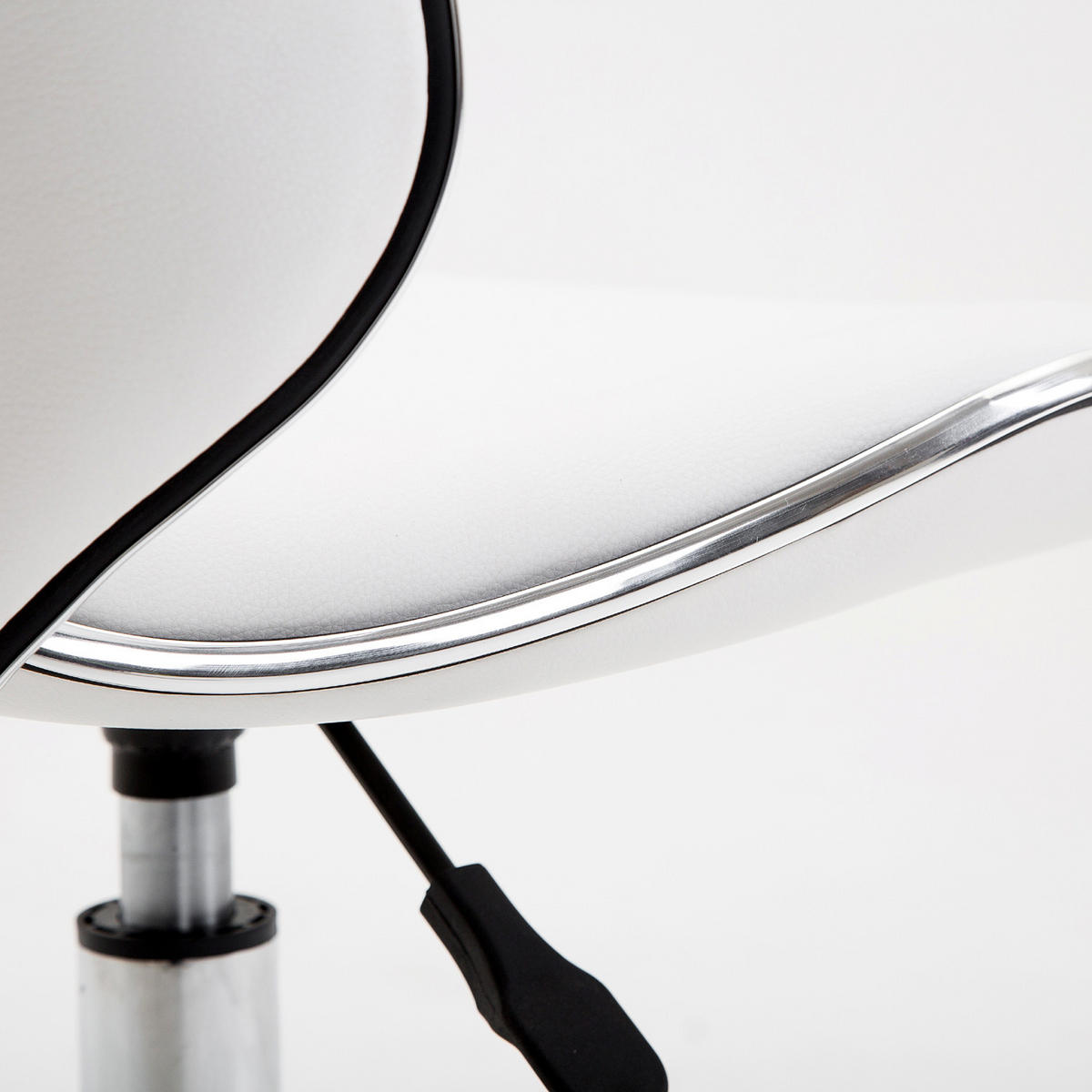 BÜROHOCKER DE-18018 höhenverstellbar 44-56 cm, Sattelform Weiß - Weiß, Metall (48/74/44cm) - ComfortXL