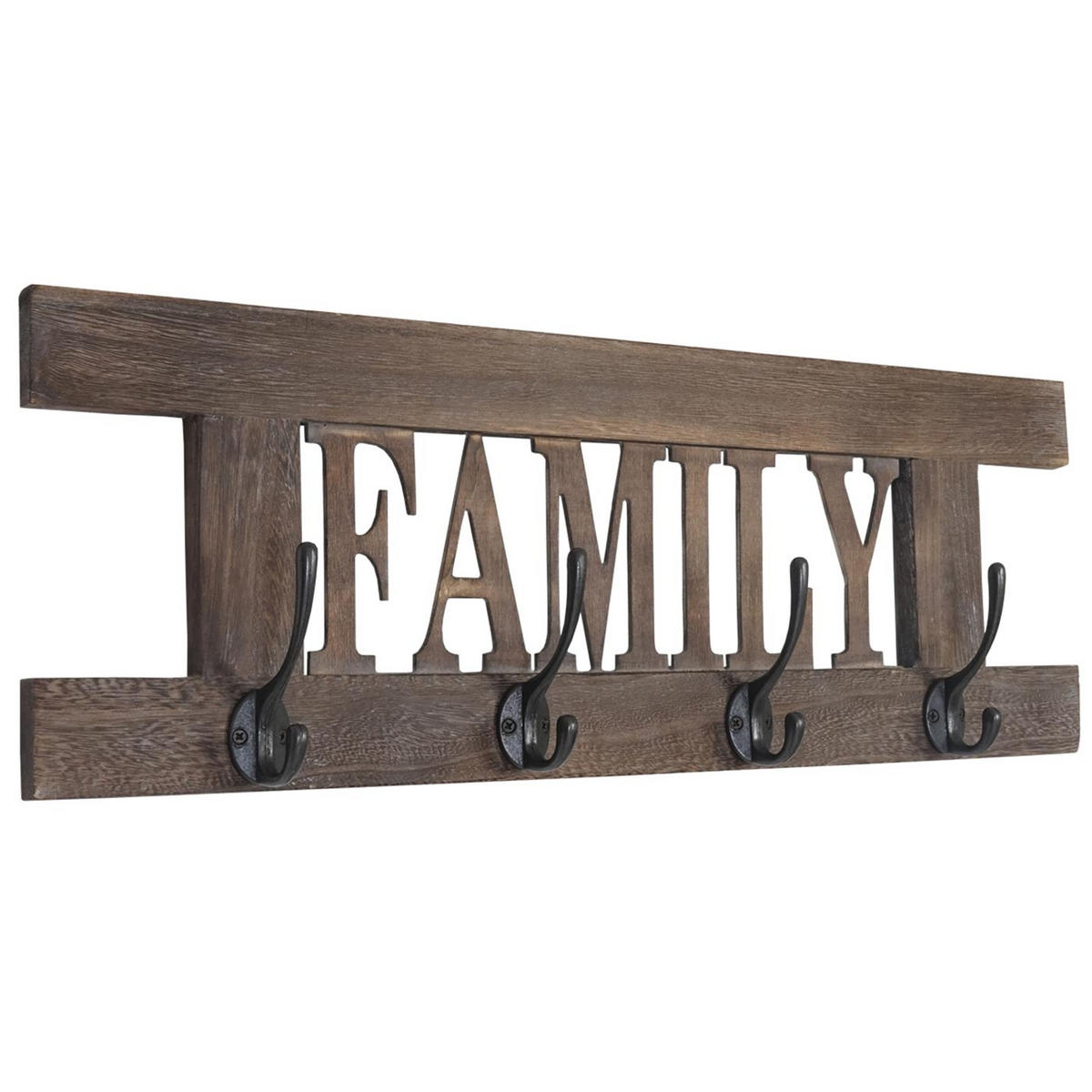 WANDGARDEROBE FAMILY SHABBY-LOOK Braun - Braun, Holz (60/21/2cm) - Jamb