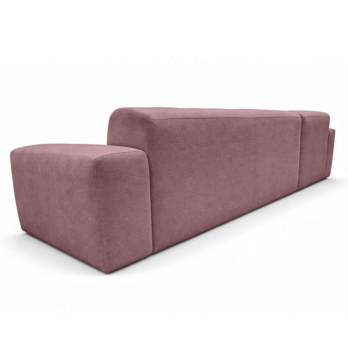 ECKSOFA L Form Corlu Rosa 310/165/78 cm – stilvolle kleine Eckcouch Links - Schwarz/Rosa, Kunststoff/Textil (310/165cm) - AX Living