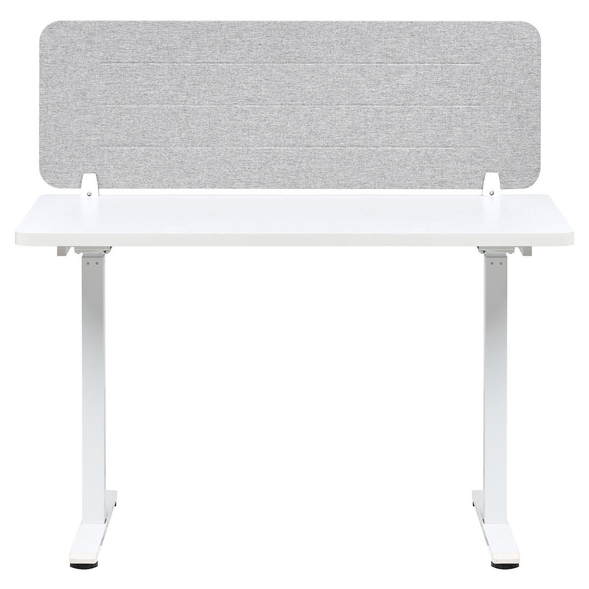 DĚLICÍ STĚNA NA STŮL 120/40 cm Světle šedá Ziggy - světle šedá, textil (120/40/2cm) - Beliani