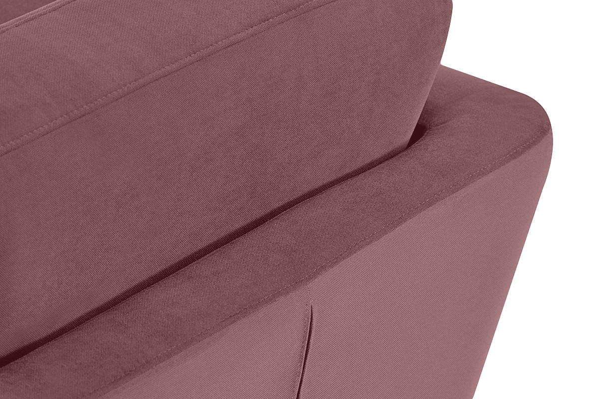 SOFA TAGIO mit Armlehnen, Rosa - Koralle/Braun, Buchenholz/Textil (153/80/84cm) - KONSIMO®