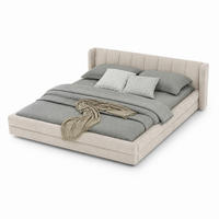 POLSTERBETT 160/200 cm in Beige Chenille mit Kopfteil - Beige, Holzwerkstoff/Textil (160/200cm) - CHICFURN