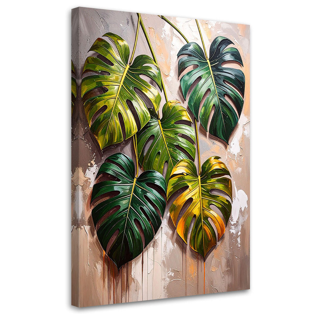 Feeby Leinwandbild Grün 70x100 cm
