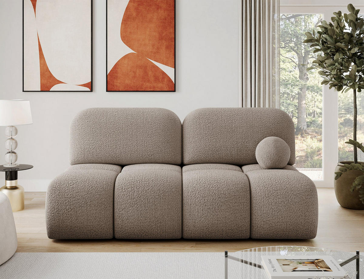 SCHLAFSOFA Nuwia mit Schlaffunktion und Bettkasten – Modernes Designsofa mit Schlafauszug und dekorativer Steppung - Braun, Kunststoff (200/102/100cm) - Wohnideebilder