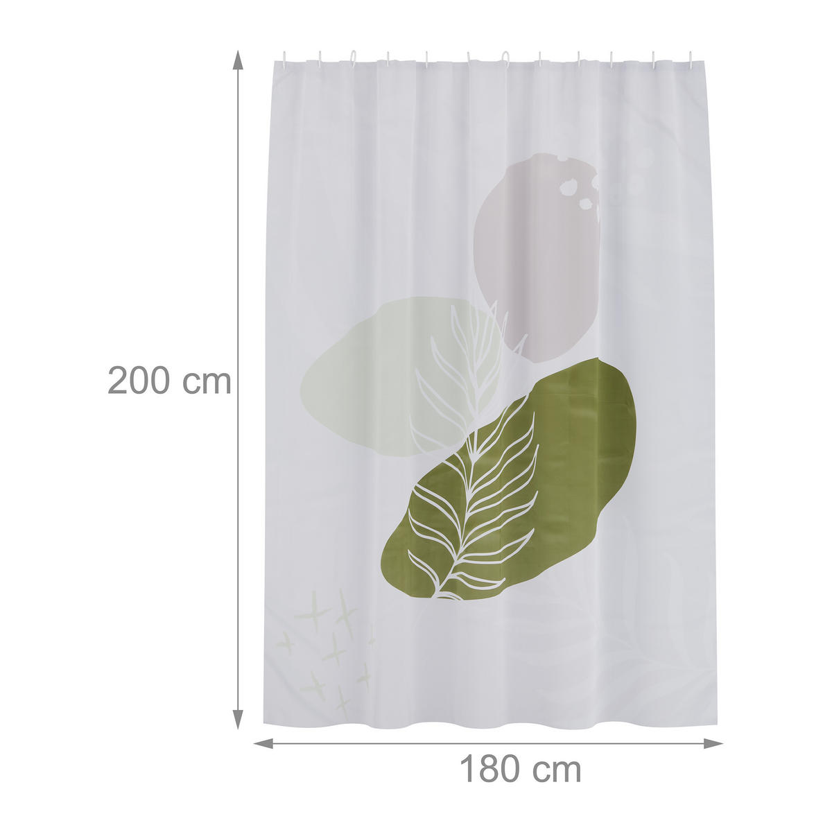 DUSCHVORHANG - Multicolor, Textil (180/0.1cm) - Relaxdays