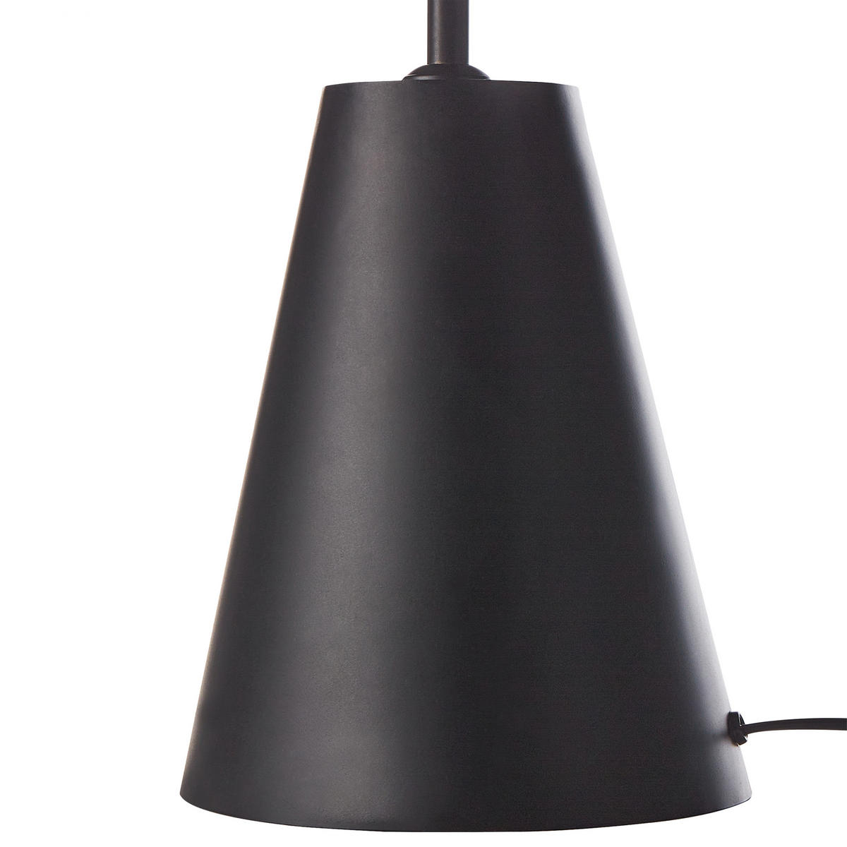 TISCHLEUCHTE Schwarz Palmiet - Schwarz, Metall (31/31/48cm) - Beliani