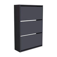 SCHUHKIPPER Aurskog - Anthrazit, Holzwerkstoff (73.5/110/24cm) - [en.casa]