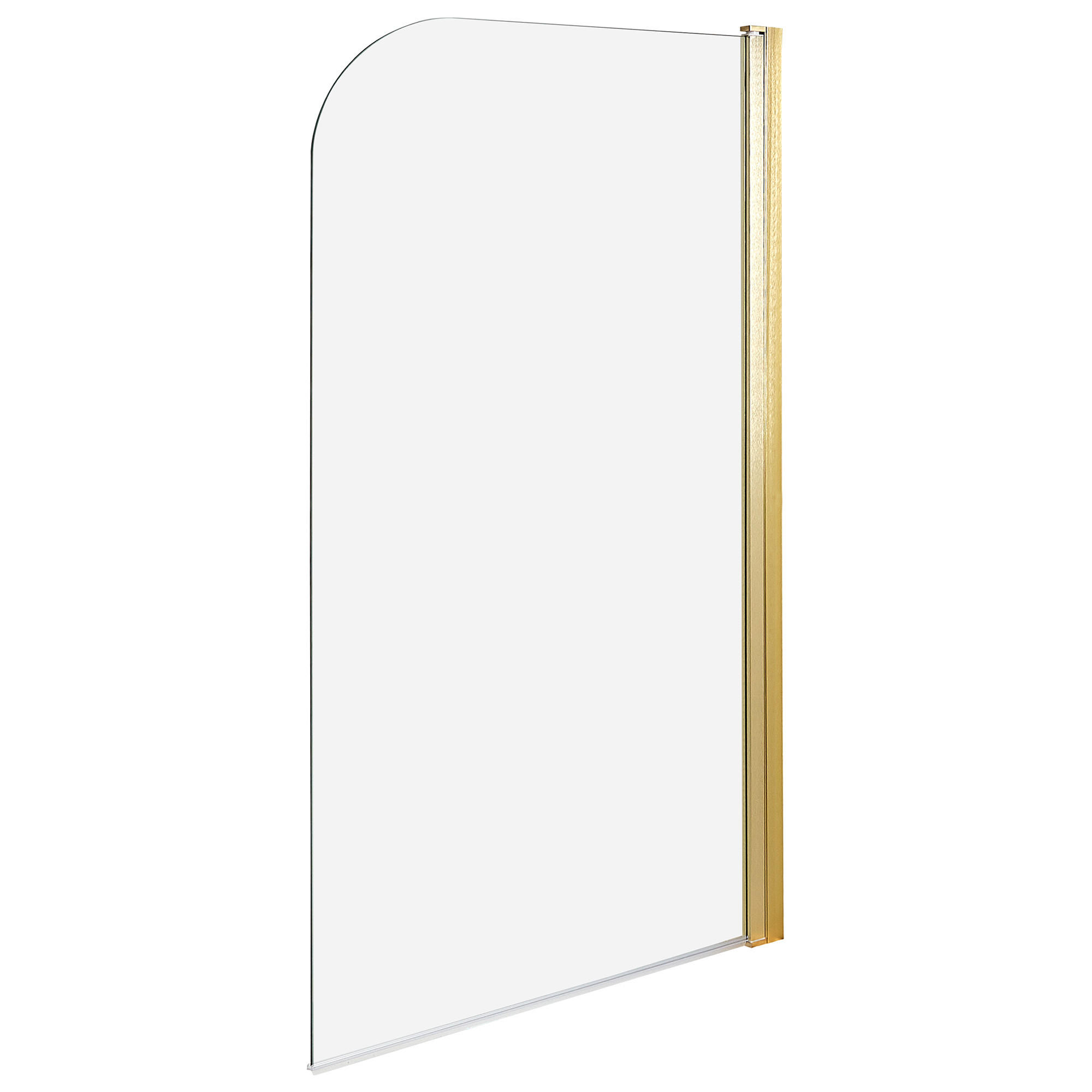 BADEWANNENAUFSATZ 140/80 cm Gold Lapan - Transparent, Glas (80/140cm) - Beliani