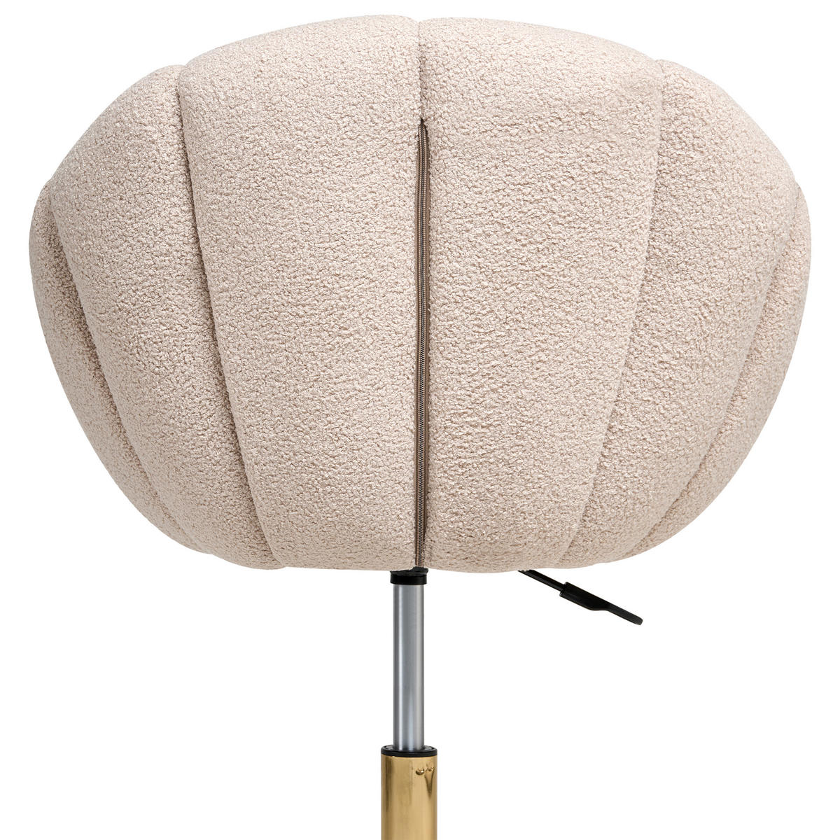 SCHREIBTISCHSTUHL Bouclé Beige Annabelle - Beige, Textil (66/81/39cm) - Beliani