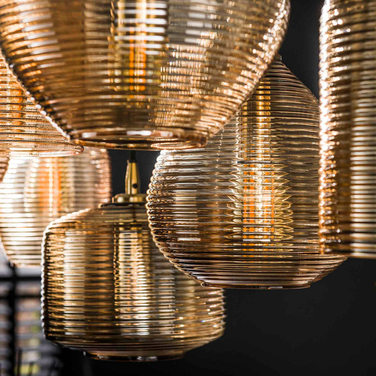 HÄNGELEUCHTE Stripe Transparent 40/93/ 150 cm - Transparent, Glas (40/93/150cm) - Hoyz Collection