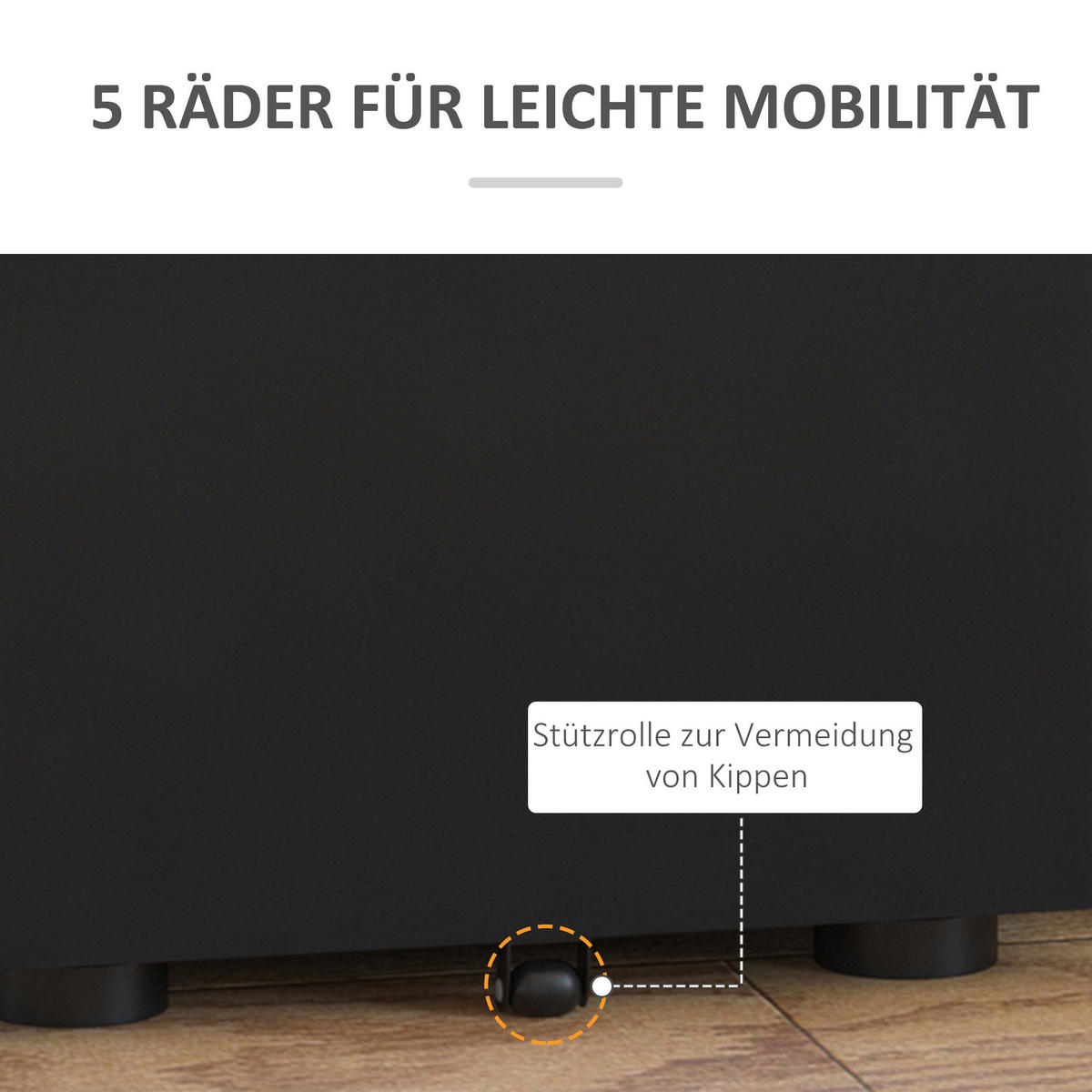 AKTENSCHRANK mit 3 Schubladen, Stahl, Schwarz, 39 x 48 x 59 cm - Schwarz, Metall (48/59/39cm) - Vinsetto