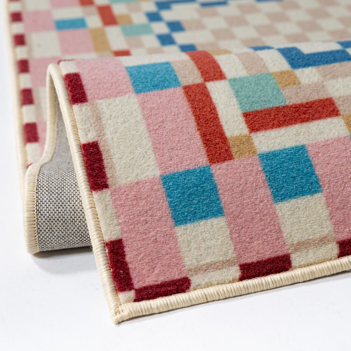 WOLLTEPPICH DAHLIA, geometrisch, Bunt, 140 x 200 cm - Multicolor, Textil (140/200cm) - KADIMA DESIGN