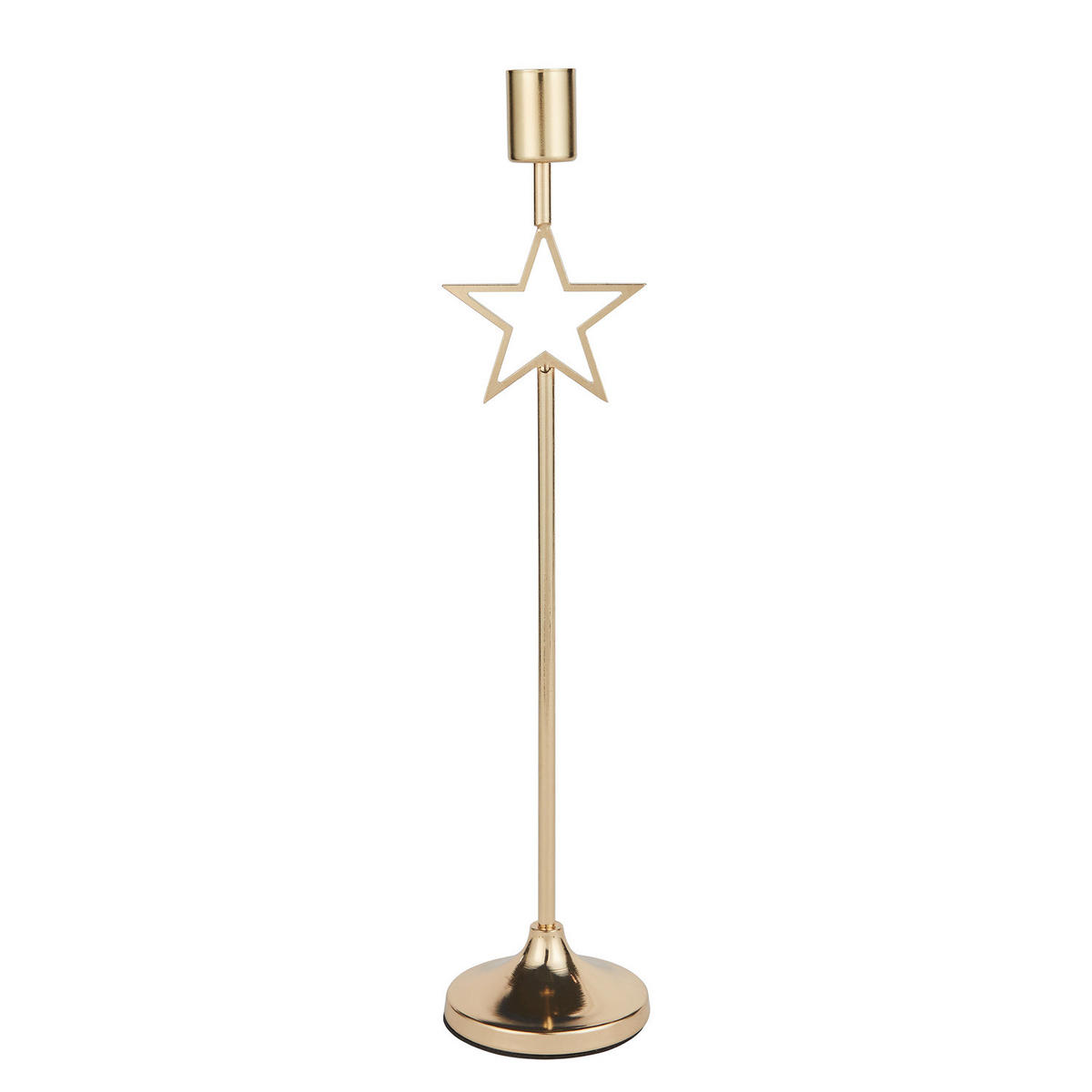 KERZENHALTER Starlet 33cm - Goldfarben, Metall (7/33/7cm) - Butlers
