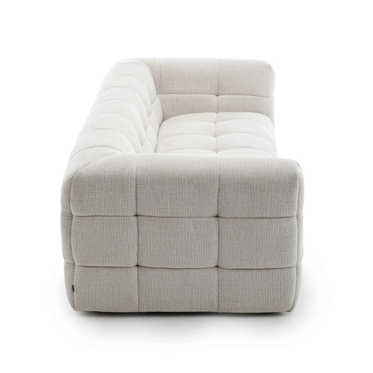SOFA 3-Sitzer, Weiß - Weiß, Textil (102/69/228cm) - Oviala