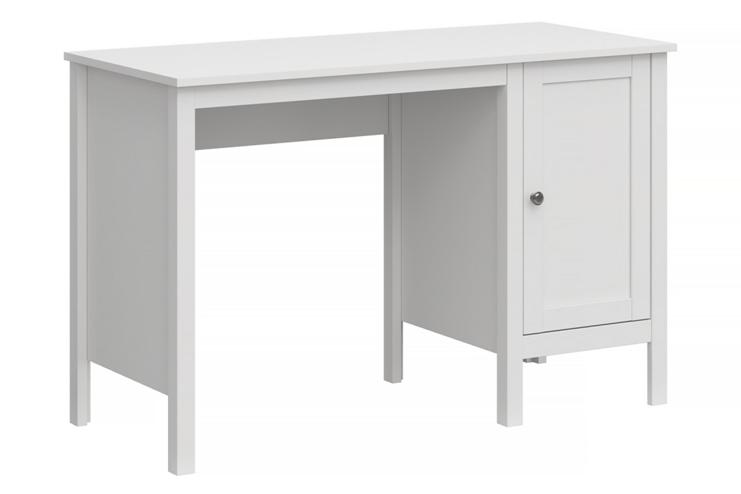 SCHREIBTISCH FARGE mit Türen, weiß - Weiß, Holz (50/115/75cm) - KONSIMO®