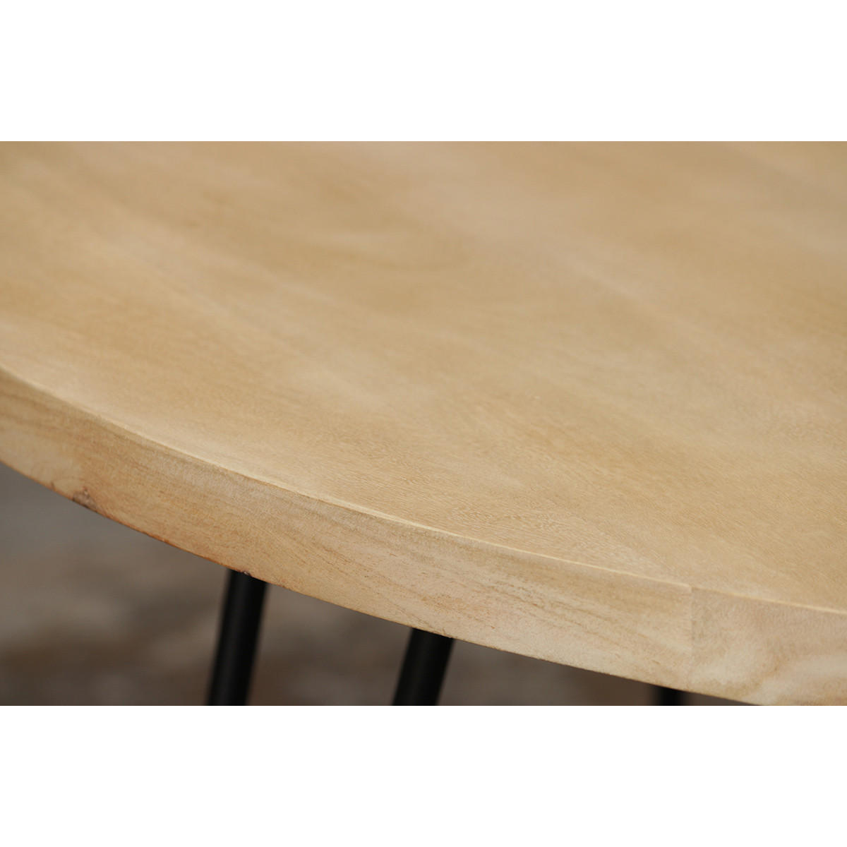 COUCHTISCH Oval Massiv Mangobaum L100 VIBES - Naturfarben, Holz (100/55/40cm) - Miliboo