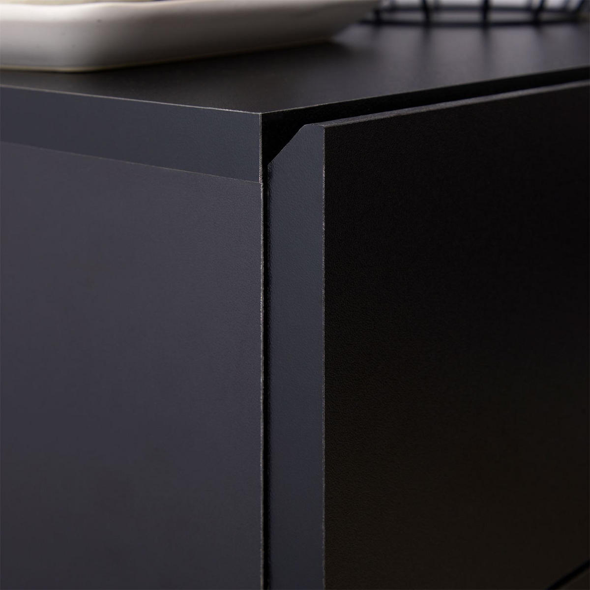 HÄNGENDER NACHTTISCH ANNI schwarz - Schwarz, Holzwerkstoff (42/29/30cm) - CARO-Möbel