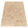 TEPPICH Hochflor Shaggy waschbar Unifarben Schlafzimmer schmutzabweisend Beige Rechteckig 60x100 - Beige, Textil (60/100cm) - KADIMA DESIGN