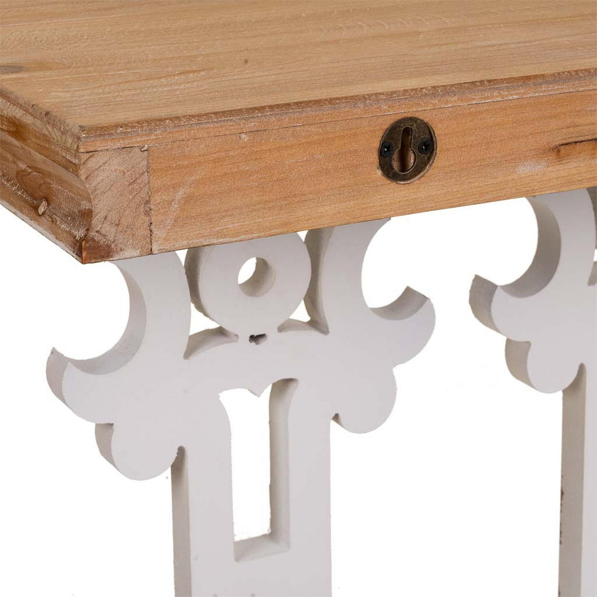 KONSOLENTISCH aus Holz, weiß, 81x30x82cm - Multicolor, Holz (82/81/30cm) - Wanderlust