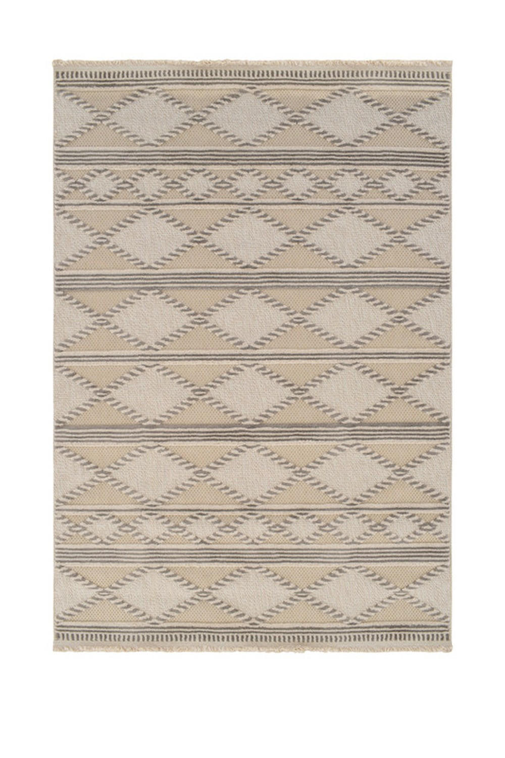 STRUKTURTEPPICH Indigo Creme/Beige 160x230 cm - Multicolor, Textil (160/230cm) - Vercai Rugs