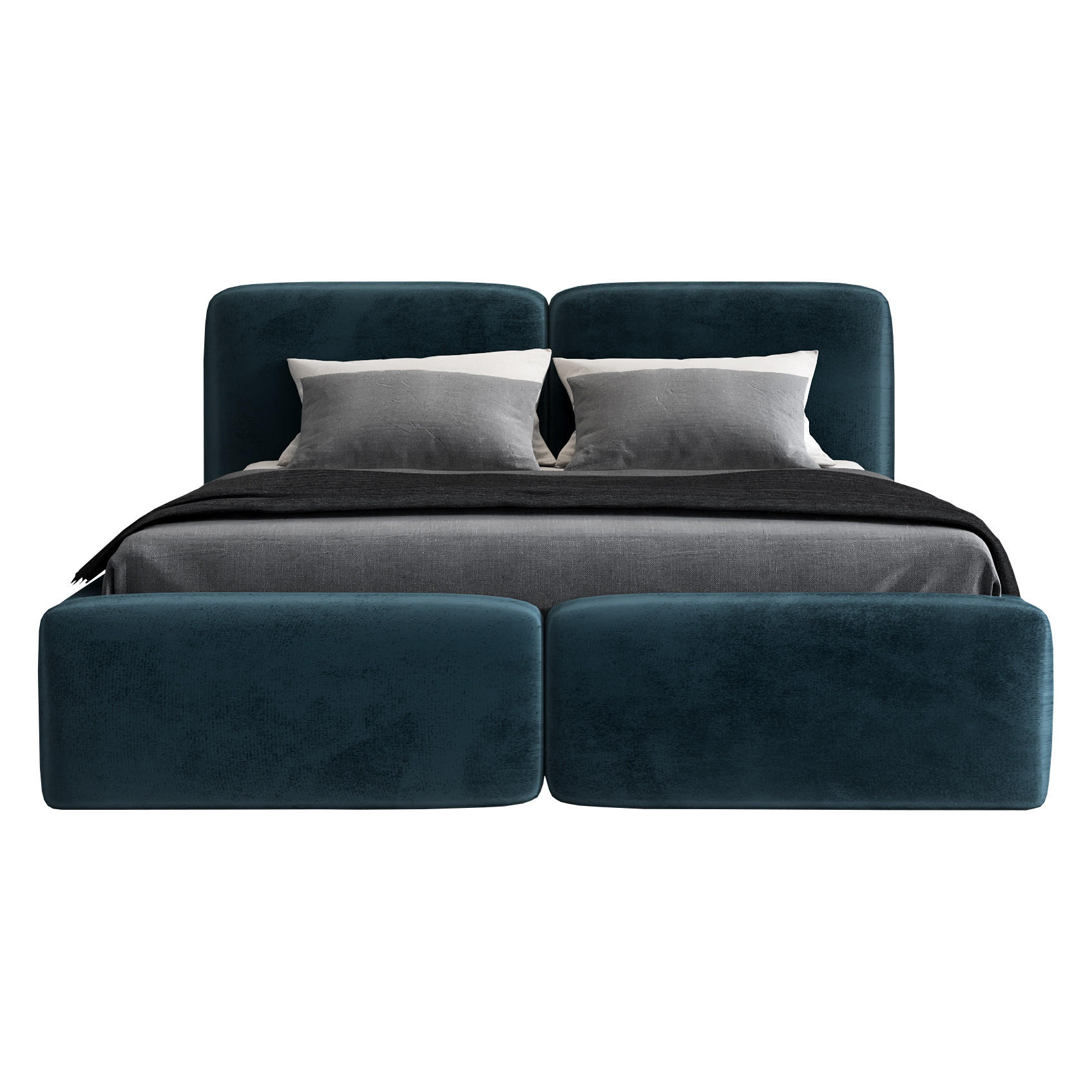 POLSTERBETT OLKE 140x200 Grün - Grün, Textil (140/200cm) - A&J MöbelLand