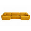 ECKSOFA Mit Schlaffunktion Und Bettkasten U-Form Ariel U, Veloursstoff Salvador, Gelb - Gelb, Holz (342/142cm) - Kaiser Möbel