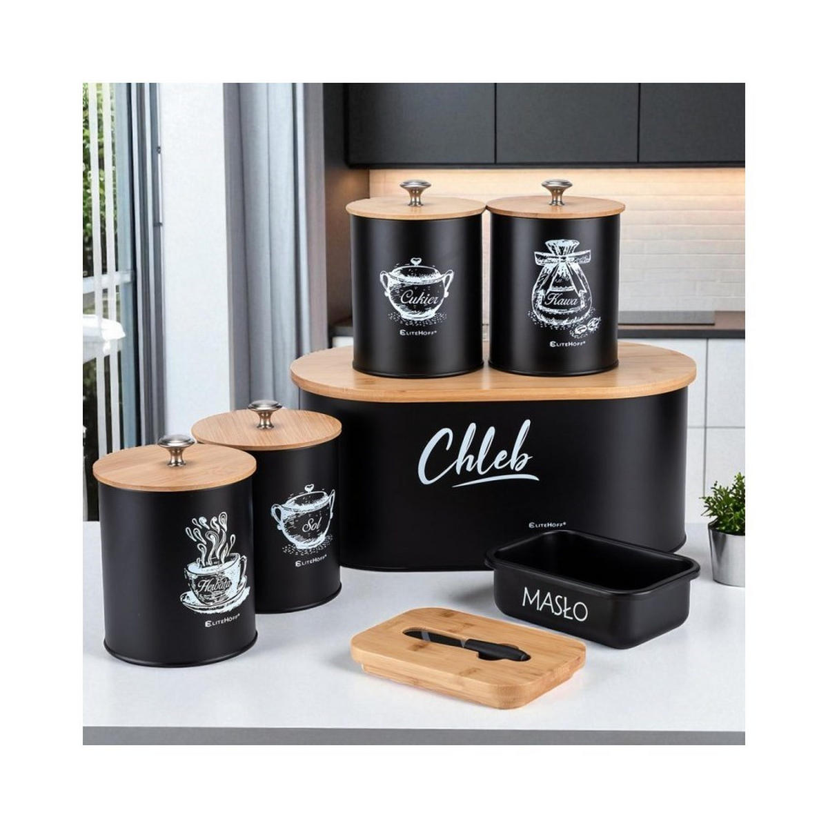 BROTKASTEN Schwarz 34/18/15.8 cm E6079 - Schwarz, Holz (18/15.8/34cm) - Elitehoff