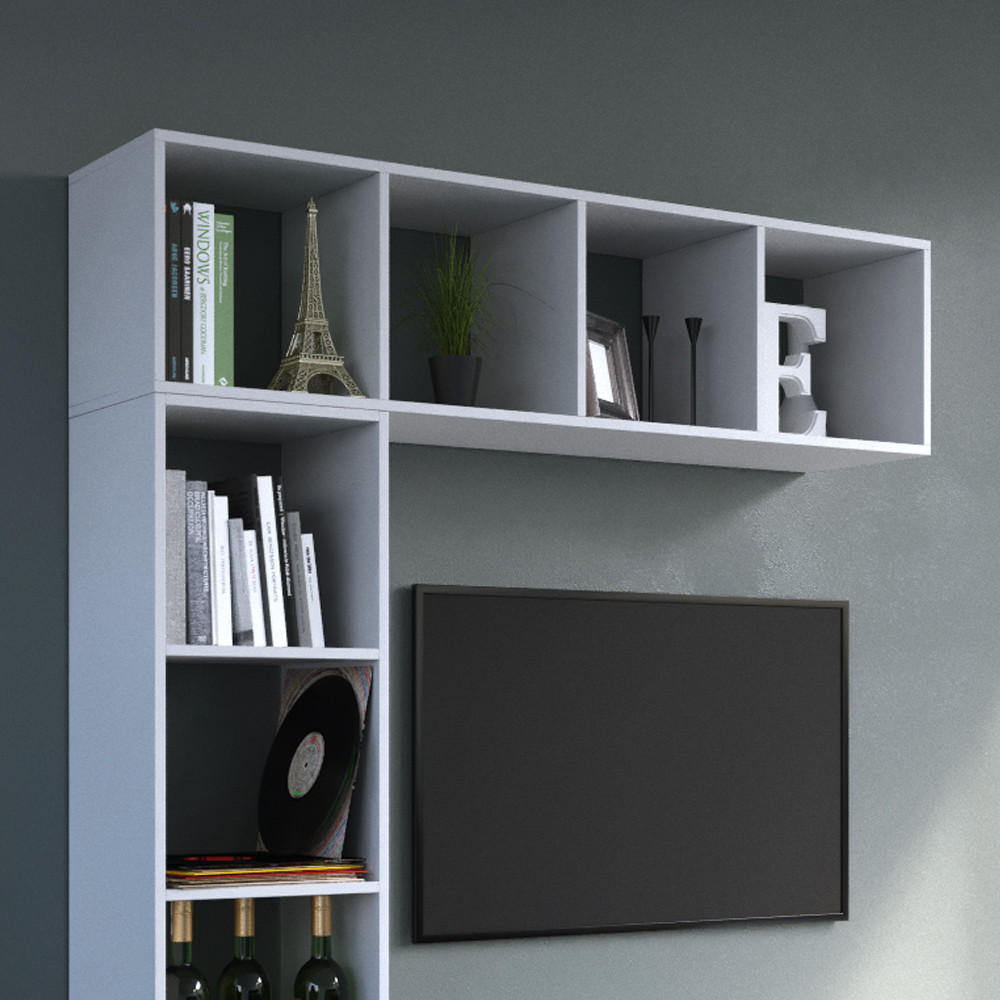 RAUMTEILER Ludus Weiß 142.5 x 36.2 cm - Weiß, Holzwerkstoff (142.5/36.2/33cm) - Vicco