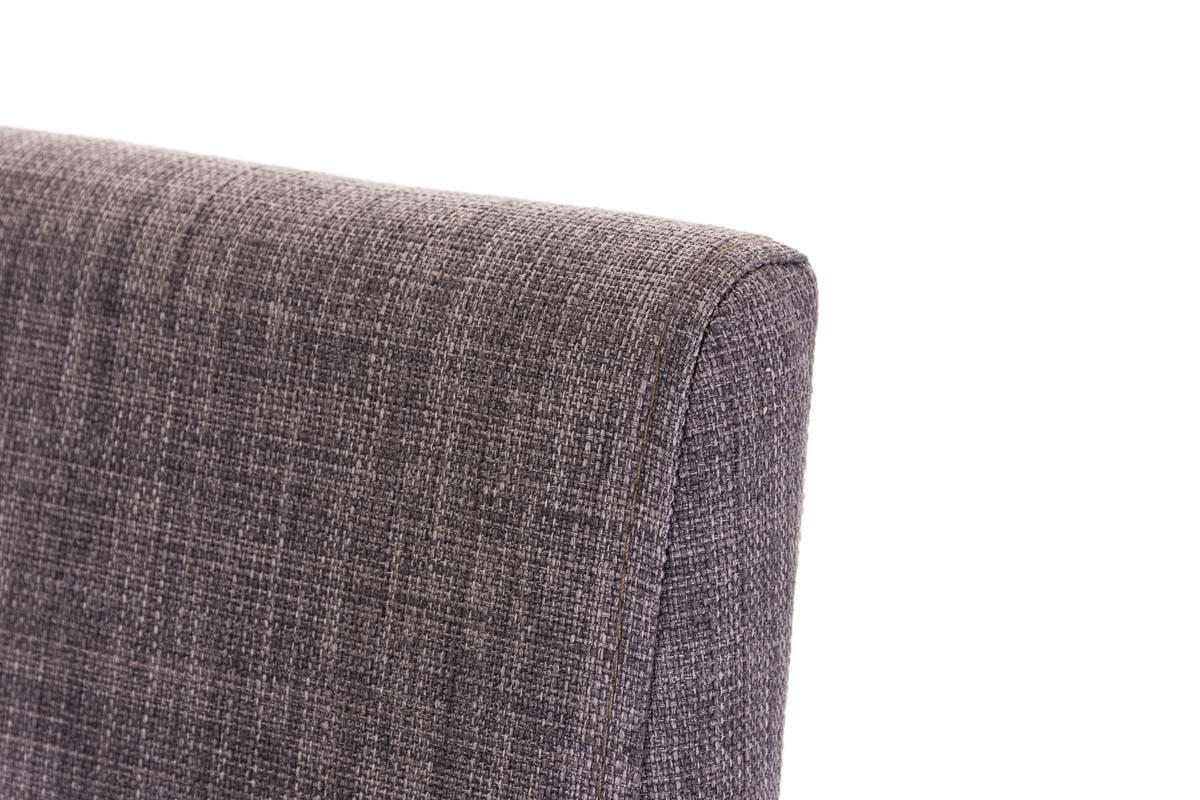 BARHOCKER Carin Stoff Grau Schwarz - Grau, Textil/Metall (42/86/44cm) - DELUKE