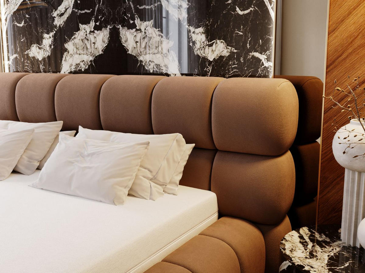 POLSTERBETT Mellow 140x200 Braun - Braun, Textil (140/200cm) - Graingold