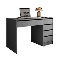 SCHREIBTISCH MADA MAT mit Schubladen - Anthrazit, Holzwerkstoff (55/120/75cm) - Lookway