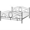 METALLBETT 180/200cm Schwarz Lyra - Schwarz, Metall (180/200cm) - Beliani