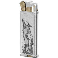 FEUERZEUG Wolf Vintage Messing-Zink-Legierung - Silberfarben, Metall (1/2.6/7.5cm)