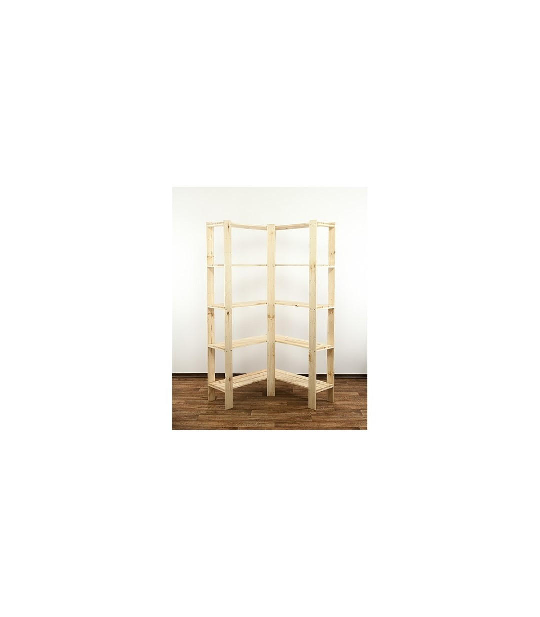 ECKREGAL WOODLAND 166,4x85x30cm Fachlast 120kg 5 Fachboden Kiefernholz Natur - Naturfarben, Holz (85/166.4/30cm) - PROREGAL