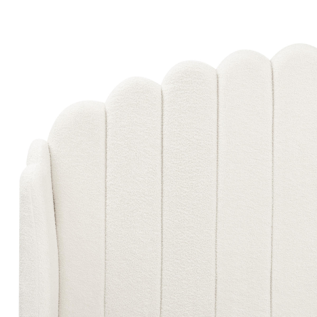 POLSTERBETT mit Lattenrost 180x200 cm Weiß Ambillou - Creme, Textil (180/200cm) - Beliani