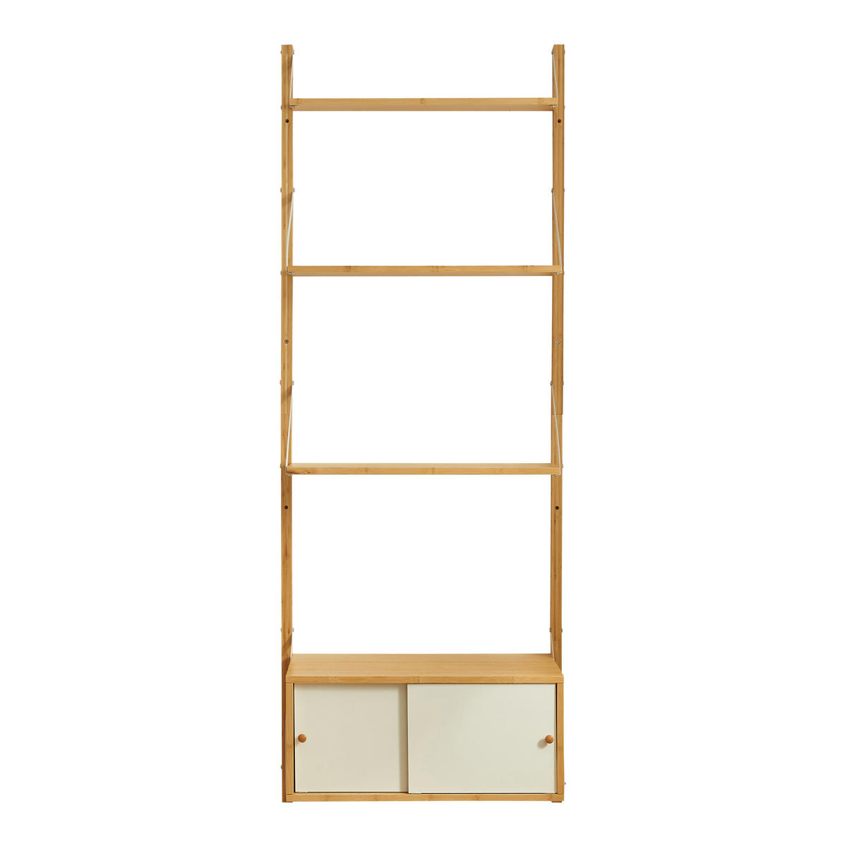 WANDREGAL Tingvoll - Naturfarben, Holz (65/176/34cm) - [en.casa]