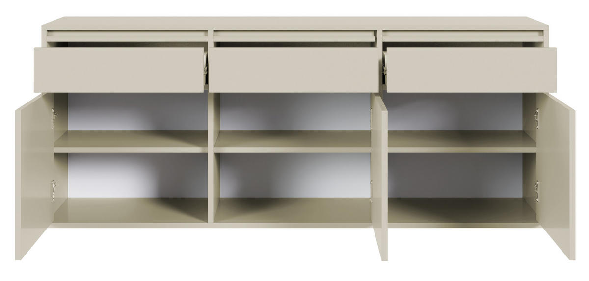 SIDEBOARD Evo Graubeige 154 cm - Greige, Holzwerkstoff (154/61.6/39cm) - Selsey