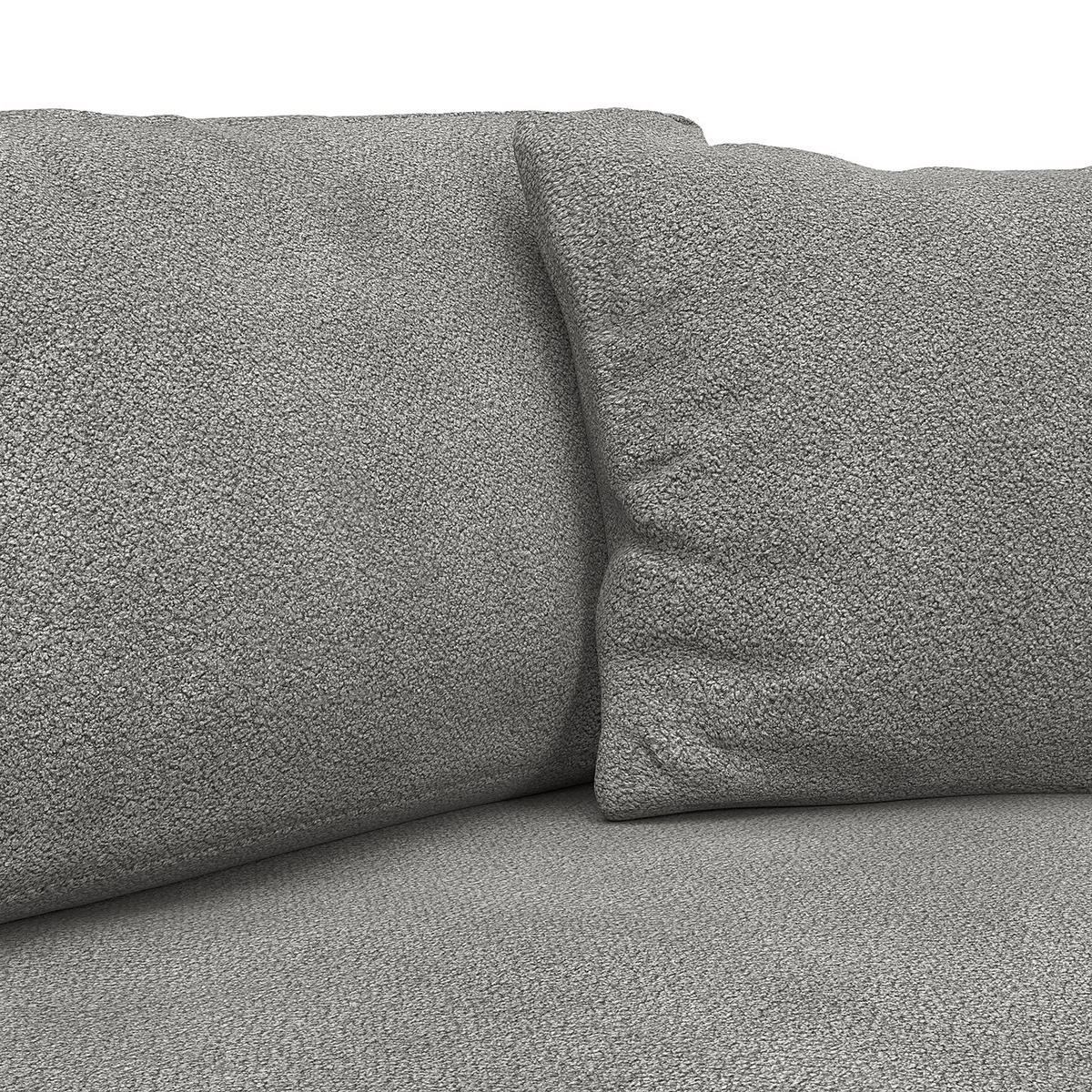 ECKSOFA mit Longchair - Schwarz/Grau, Kunststoff/Textil (238/183cm) - home24