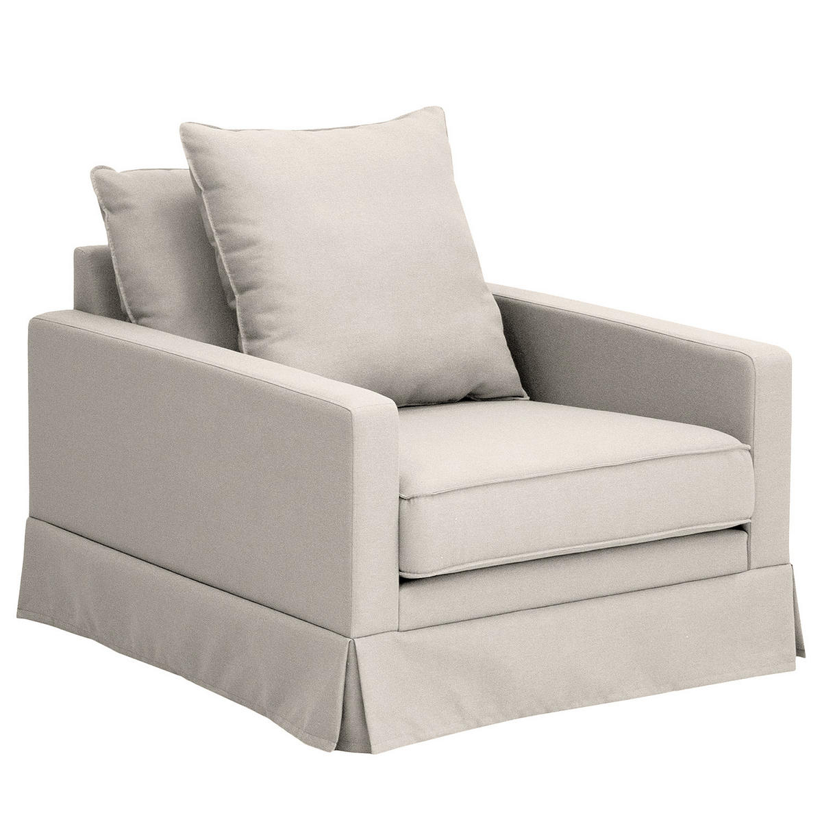 SESSEL mit Husse - Webstoff - Hellgrau/Schwarz, Wellpappe/Kunststoff (95/89/110cm) - home24