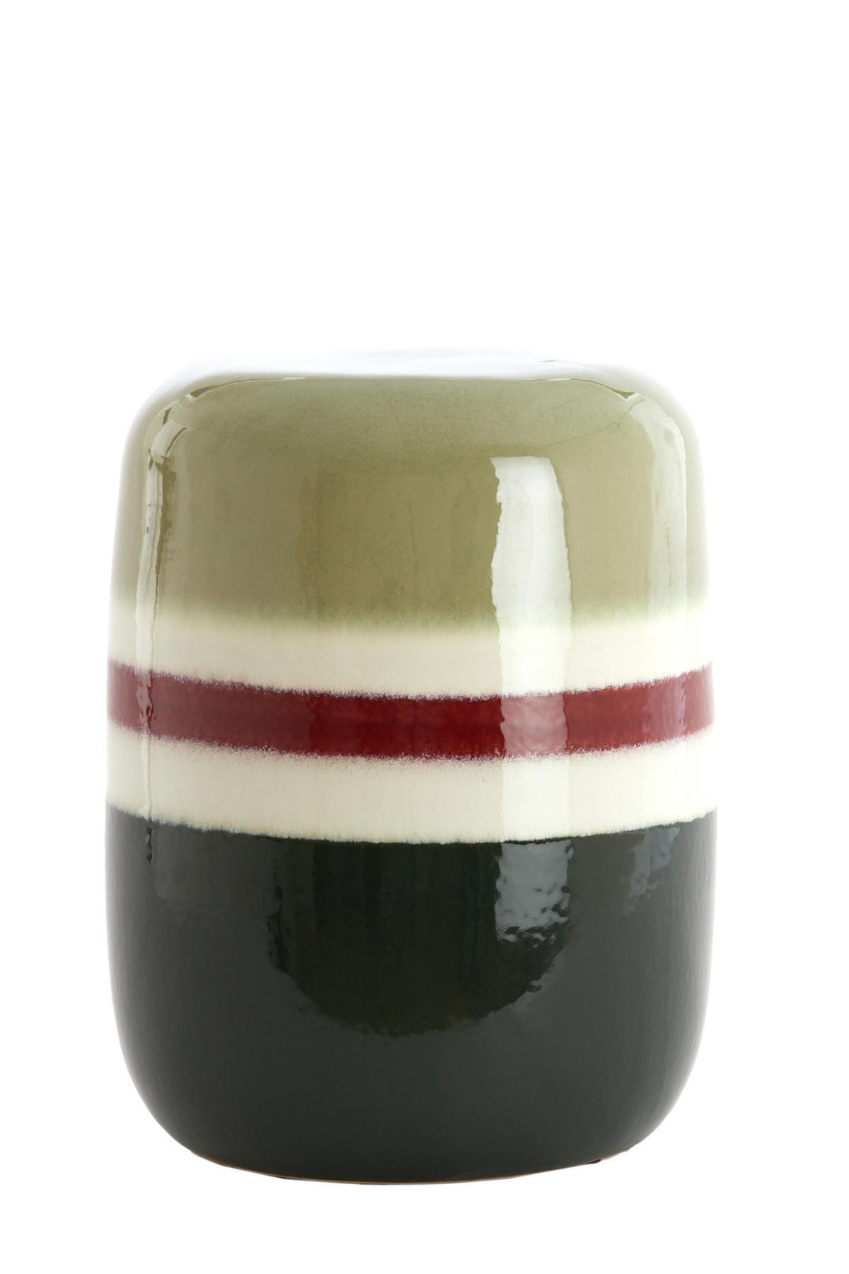 BEISTELLTISCH Franca Grün Ø34/46,5 cm - Dunkelgrün, Keramik (30.5/30.5/26cm) - Light & Living