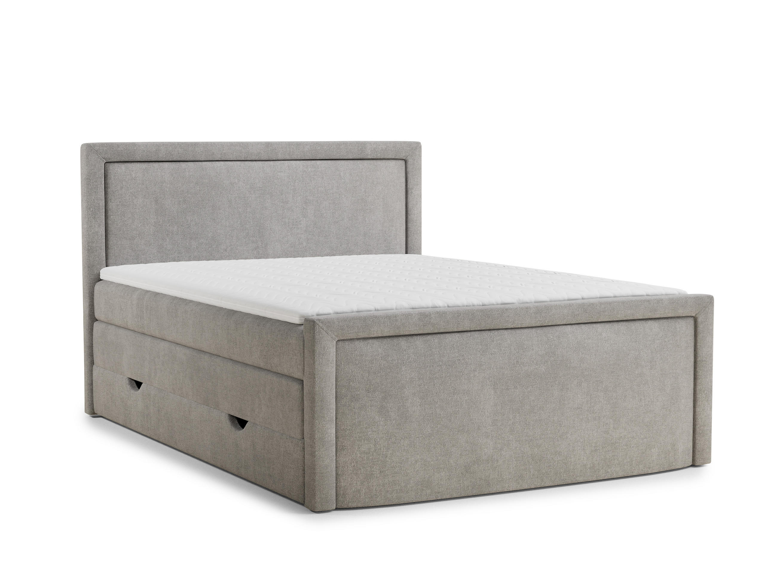 Maison de Reve Boxspringbett Hellgrau 140x200 cm