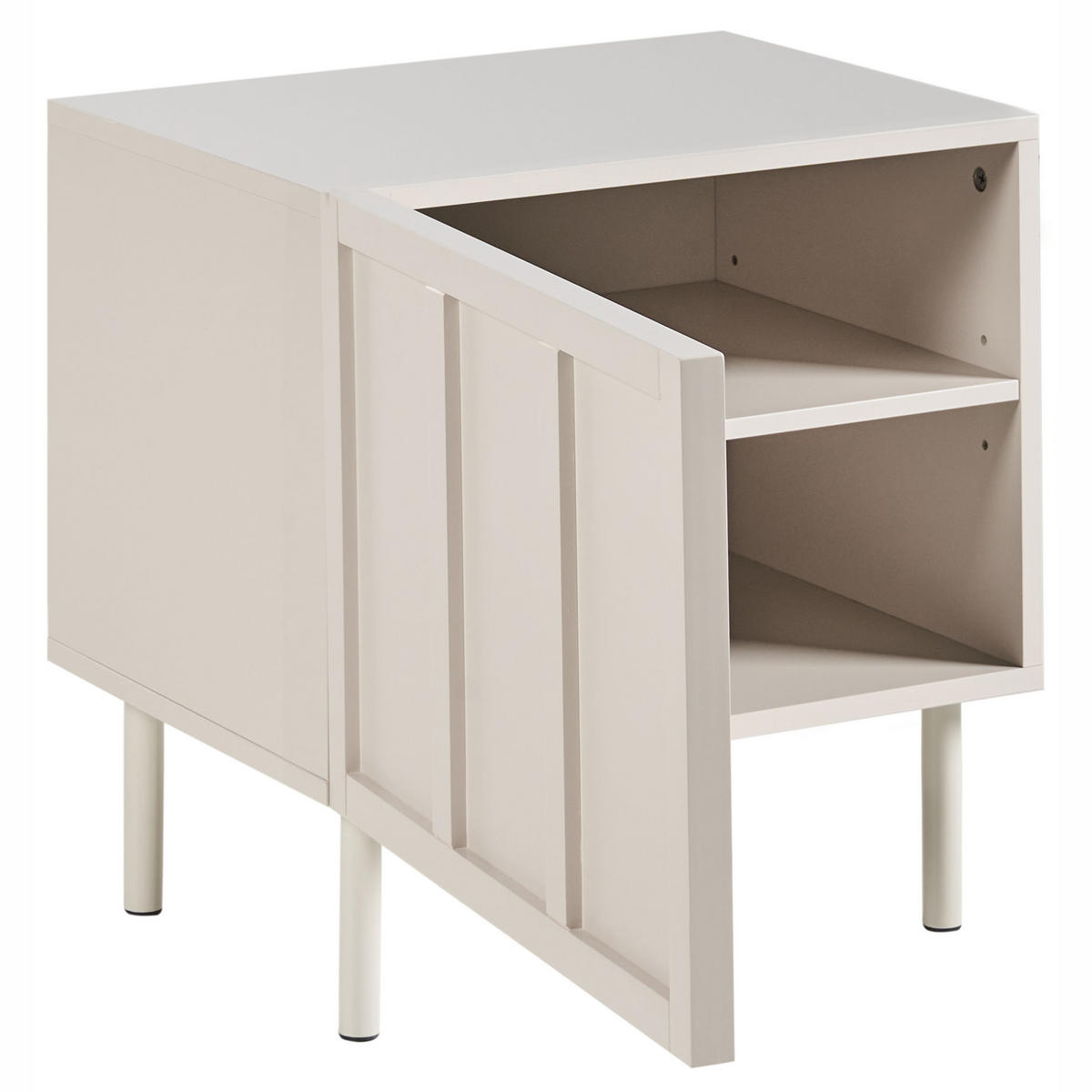 NACHTTISCH Hellbeige Clunes - Beige, Holzwerkstoff (40/50/50cm) - Beliani