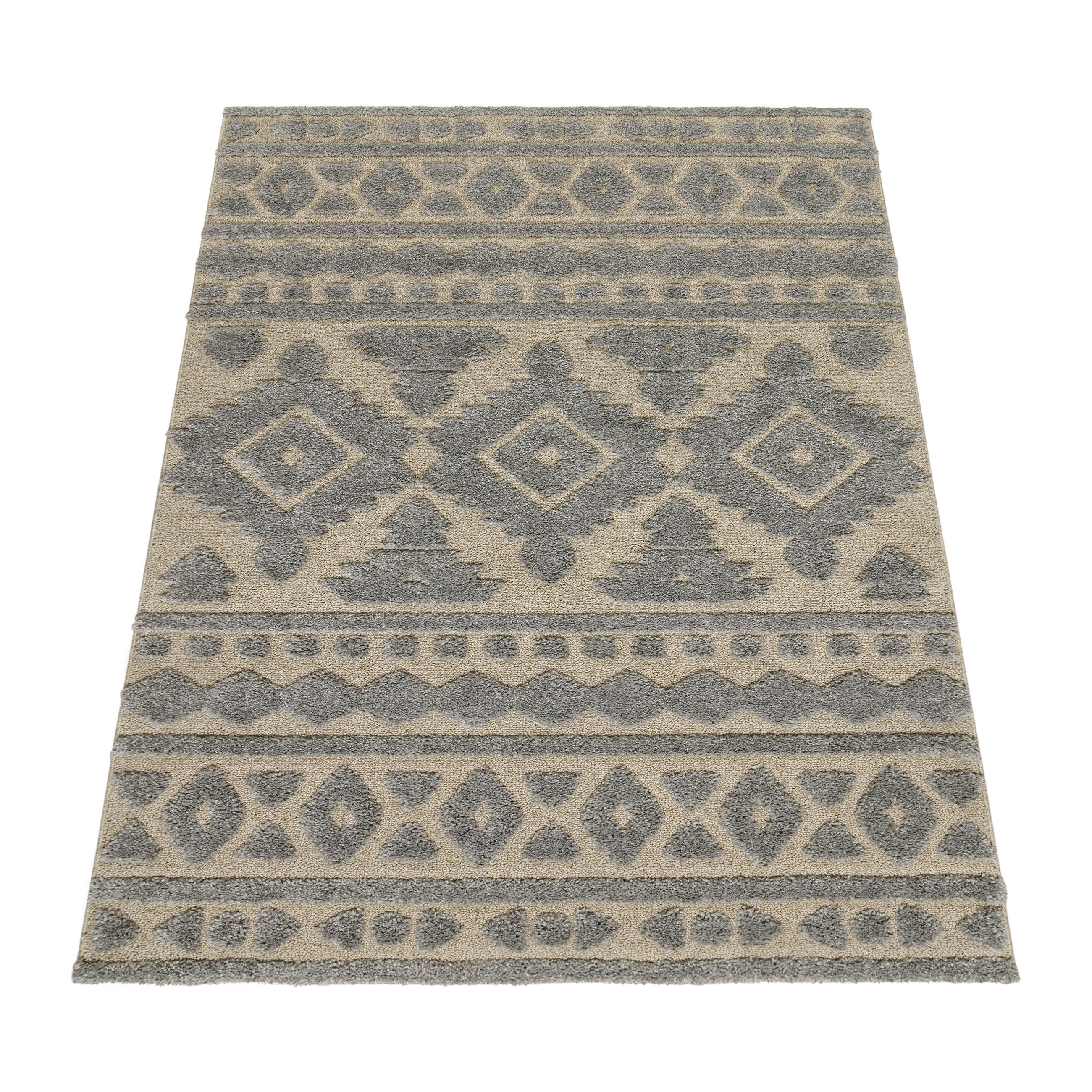HOCHFLORTEPPICH 120/160 cm Genua 746 - Grau, Textil (120/160cm) - Paco Home