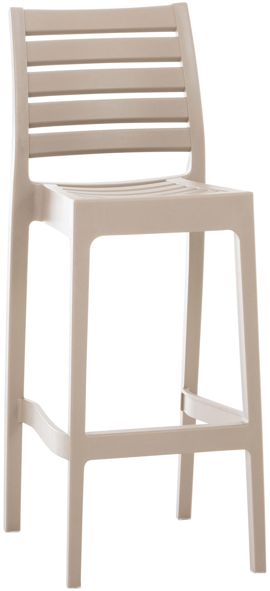 BARHOCKER Ares 105x45x51 cm schlamm - Schlammfarben, Kunststoff (45/105/51cm) - furnicato