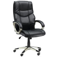 BÜROSTUHL in Schwarz 58x70x124 cm mit höhenverstellbarem Sitz und Wippfunktion - Schwarz, Metall (70/124/58cm) - IVMEU