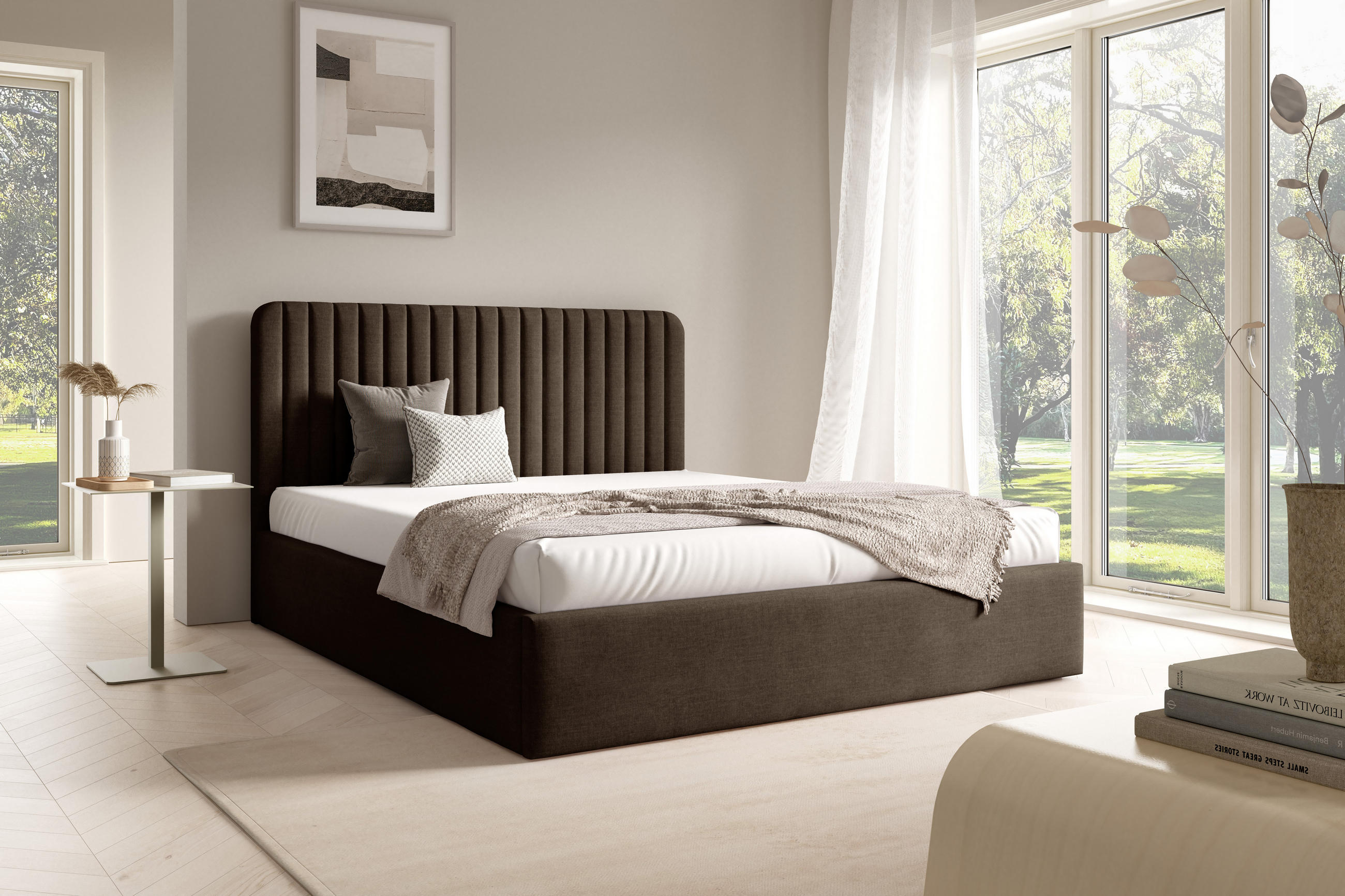 POLSTERBETT BEZA II - Braun - Braun, Textil (140/200cm) - AN-Moebel 4u